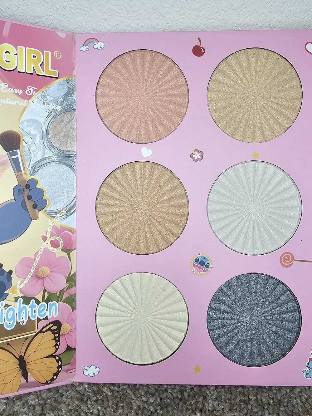 Blue Eyeshadow Palette in Pink Aloha Packaging